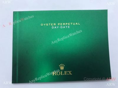 Replica Rolex Day-Date Instruction Manual English Green Booklet